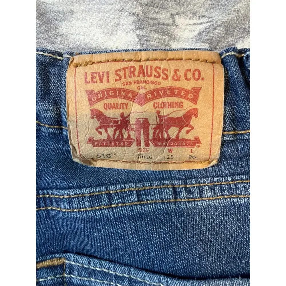 Levi's 510 Skinny Jeans Cotton Stretch Denim 5 Pocket Girls 10 25x26 School Gift - Picture 8 of 9